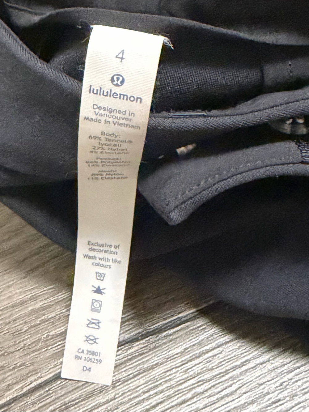 Lululemon Women’s Black Slim Pants City Trek II Stretch Ankle Trousers Sz 4 - Picture 6 of 9